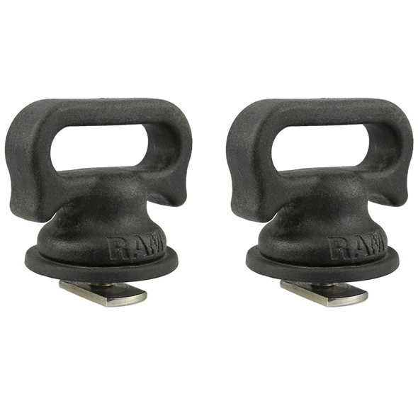 RAM Mounting Systems Ram Mount Vertical Track Tie Down 2 Pack for Kayak Accessories