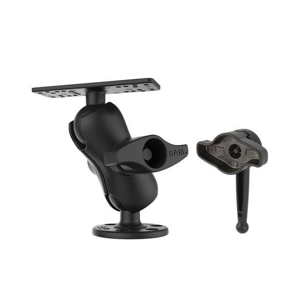 RAM Mounting Systems Ram D Size Ball Mount with Short Arm and Hi-Torq Wrench for 9-12 Inch Fishfinders and Chartplotters