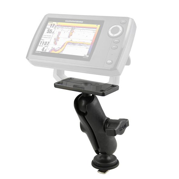 RAM Mounting Systems RAM 1-Inch Ball Mount with Track Ball Base and 1.5 x 3-Inch Plate for Humminbird Helix 5