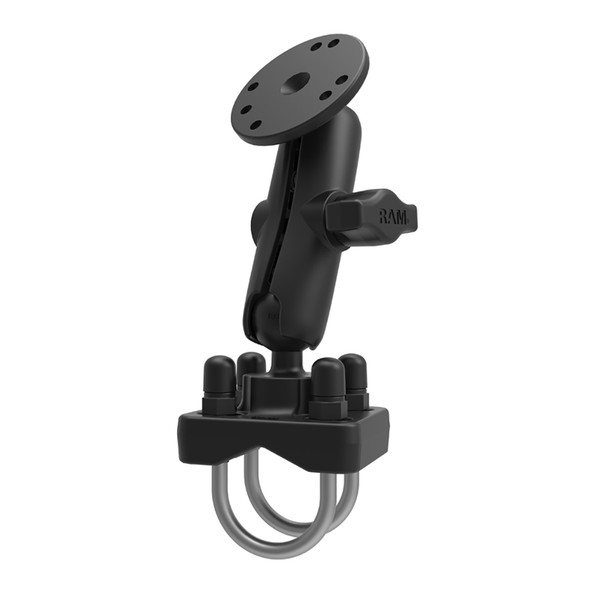 RAM Mounting Systems RAM-B-101-235U Double U-Bolt Rail Mount for Small Rails