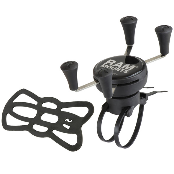 RAM Mounting Systems EZ-ON/OFF Bicycle Mount with Universal X-Grip Phone Holder (Part Number RAP-274-1-UN7U)