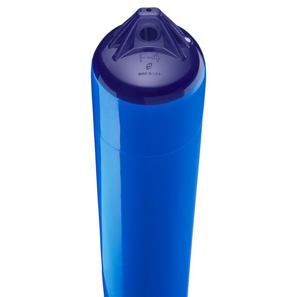 Polyform U.S. F-4 Twin Eye Fender 8.5 x 40.5 inches - Blue for 30-35 ft Boats