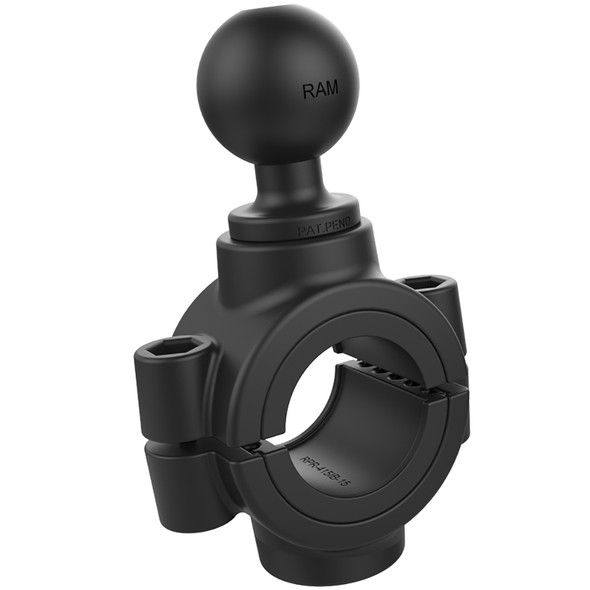 <p><strong>Torque 1-1/2" - 2" Diameter Rail Base with 1.5" Pin-Lock Ball</strong></p><p>The RAM Torque rail mounting base securely attaches to bars 1.5" to 2" in diameter. The double-sided Pin-Lock rail base and ball allows for the connection of u...