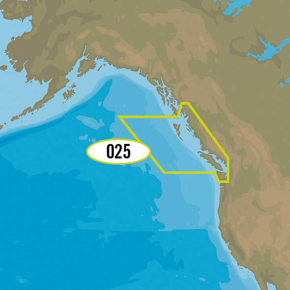 C-MAP 4D NA-D025 Canada West Including Puget Sound Marine Navigation Chart