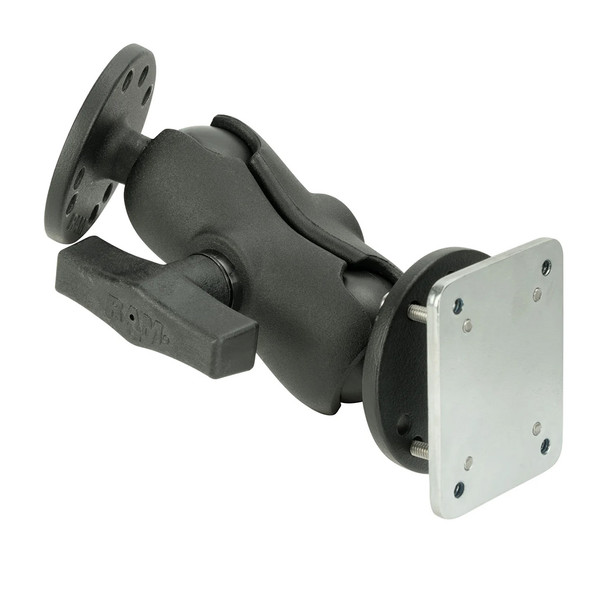 RAM Mounting Systems RAM-101-B-225B2U Drill-Down Dashboard Mount with Backing Plate, C Size Short