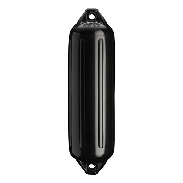Polyform U.S. NF-4 Heavy-Duty Twin Eye Boat Fender - 6.4 x 21.6 inches, Black