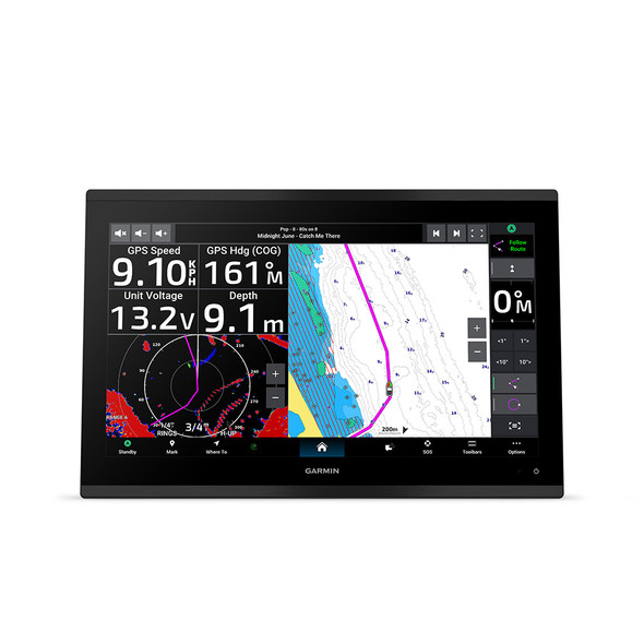 Garmin GPSMAP 9017 Premium Chartplotter with 4K Touchscreen and Worldwide Basemap