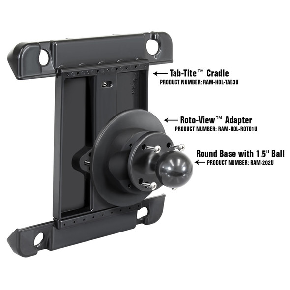 RAM Mounting Systems Roto-View Adapter Plate RAM-HOL-ROTO1U for Adjustable Tablet Viewing