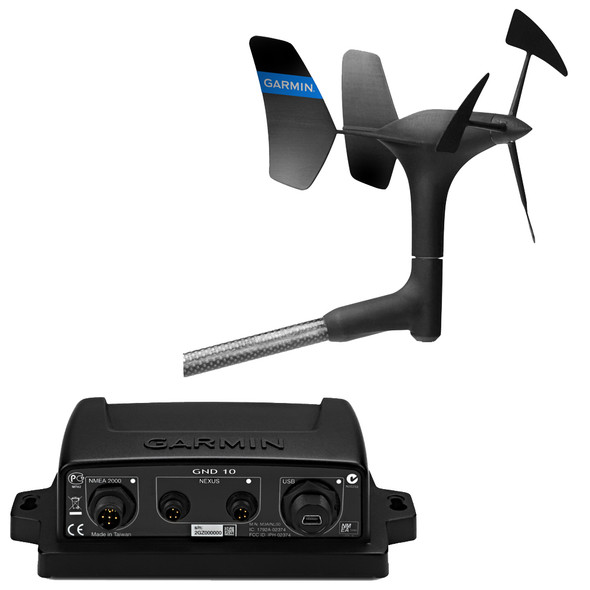 Garmin gWind Transducer with GND 10 Black Box Bridge for Accurate Wind Data and Network Integration