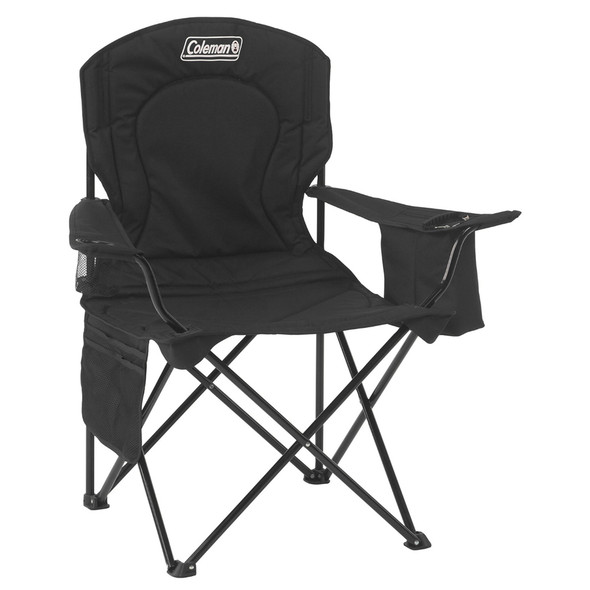 Coleman Cooler Quad Chair with Built-In 4-Can Cooler - Black