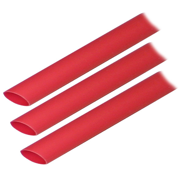 Ancor 305603 Adhesive Lined Heat Shrink Tubing, 1/2 Inch x 3 Inch, Red, 3-Pack