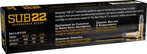 Winchester Ammunition Winchester Subsonic .22 LR 42 Grain Hollow Point Ammunition