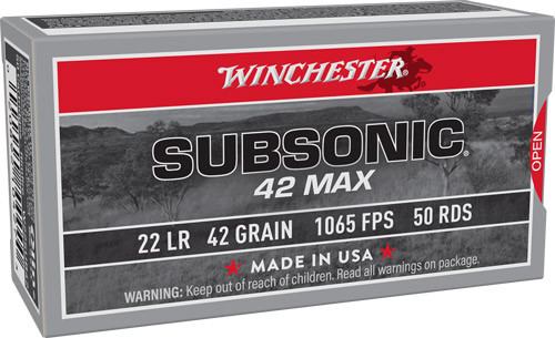 Winchester Ammunition Winchester Subsonic .22 LR 42 Grain Hollow Point Ammunition