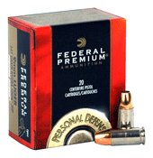 Federal Premium 9mm Luger 124 Grain Hydra-Shok Hollow Point Ammunition (Part #P9HS1)