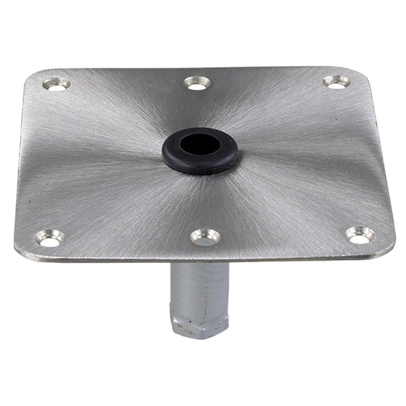 Springfield Marine KingPin 7 x 7-inch Stainless Steel Threaded Square Base with Nylon Bushing