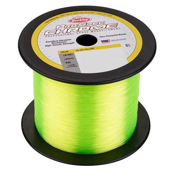 Berkley ProSpec Chrome Hi-Vis Yellow Monofilament Line, 20 lb Test, 1000 Yards - PSC1B20-HVY