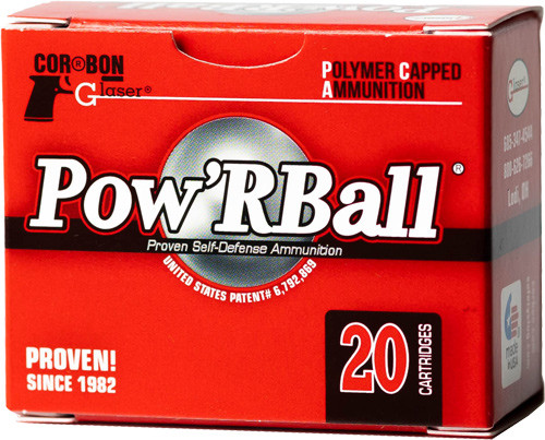 Glaser Ammunition .380 ACP 70 Grain Pow'R'Ball JHP Cartridges - 20 Rounds