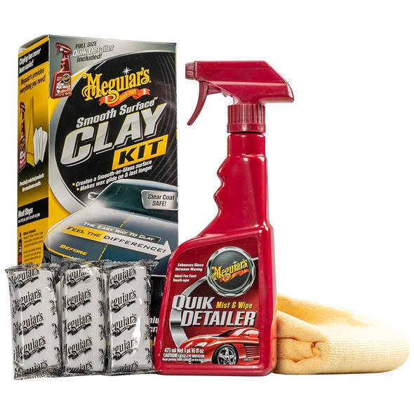 Meguiar's Smooth Surface Clay Kit - G191700 for a Flawless Finish and Long-Lasting Wax Protection