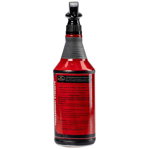 Meguiar's Non-Acid Wheel & Tire Cleaner 32oz - Effective OEM Factory Coated Wheel and Tire Cleaning Solution