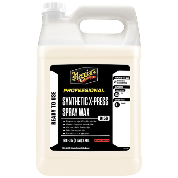 Meguiar's Synthetic X-Press Spray Wax D15601 – 1 Gallon for Deep Gloss and Durable Protection