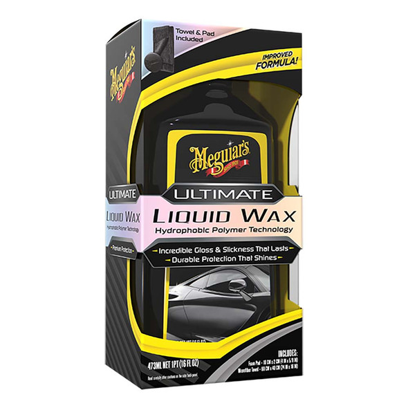 Meguiar's G210516 Ultimate Liquid Wax 16oz - Premium Synthetic Car Wax for Deep Shine and Water Protection