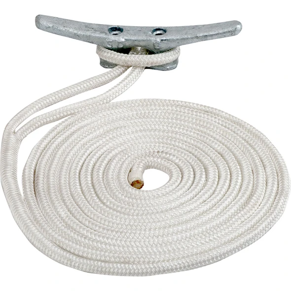 Sea-Dog 5/8-inch x 20-foot Double Braided Nylon Dock Line in White