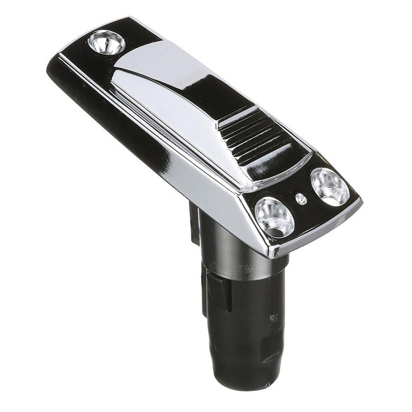 Attwood Marine Rectangle 2-Pin Base for Angled Pole - Zamak (Part #911339-7)
