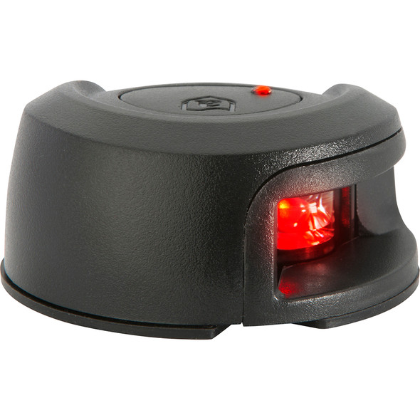 Attwood Marine LightArmor Deck Mount Navigation Light - Black Composite, Port (Red), 2 Nautical Miles
