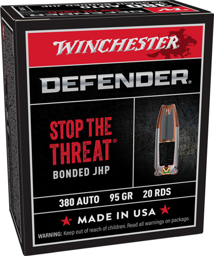 Winchester Ammunition Supreme Elite .380 Auto 95-Grain JHP - 20 Rounds per Box