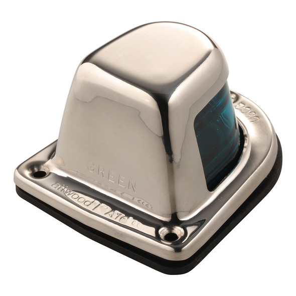 Attwood Marine 66319G7 1-Mile Green Deck Mount Sidelight for Boats