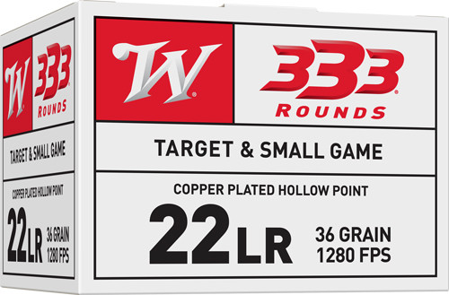 Winchester Ammunition 22LR 36 Grain Lead Hollow Point Bullets - Bulk Pack of 333 Rounds