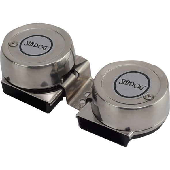 Sea-Dog Twin Mini Compact Horn - 12VDC Marine and Vehicle Horn with Stainless Steel Diaphragm
