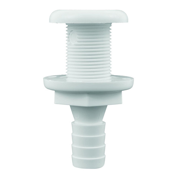 Attwood Marine White Plastic Thru-Hull Fitting - 5/8 Inch Inner Diameter