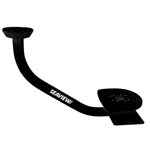 Seaview 28-Inch Pre-Drilled Dual Mount for Open Array Radars Up to 4.5 Feet - Black with Modular Top Plate