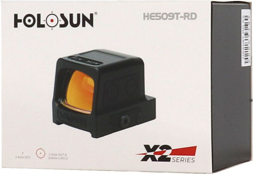 Holosun HE509TRDX2 Enclosed Red Multi-Reticle Holographic Sight with Titanium Body