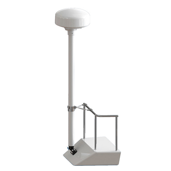 Seaview 8' Radar Mast Pole Kit with Adjustable Base and Stand-Off Kit