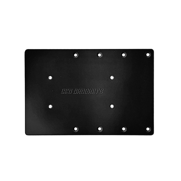 Sea Brackets 12-Inch Straight Trolling Motor Mounting Plate for Garmin Force Kraken - Black