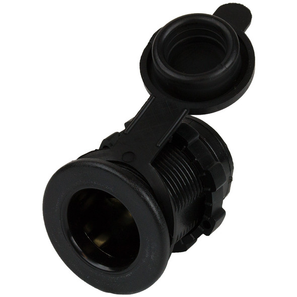 Sea-Dog 12V Deluxe Power Socket with Cap - Easy Install Flush-Mount Design