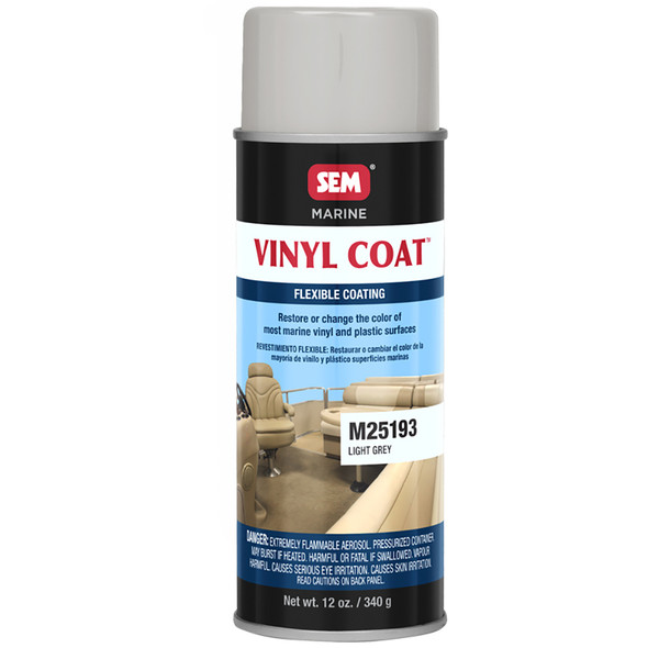 SEM Vinyl Coat Light Grey 12oz - Marine Vinyl and Plastic Surface Restoration