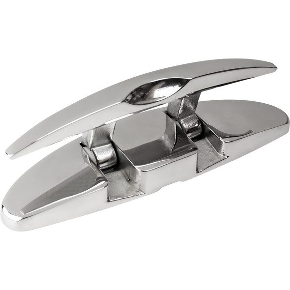 Sea-Dog 5 Inch Oval Stainless Steel Folding Cleat with Hidden Hex Bolts