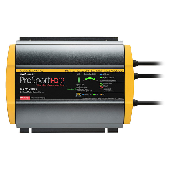 ProMariner ProSportHD 12 Global Gen 4 12 Amp 2 Bank Battery Charger