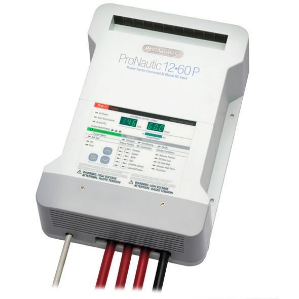 ProMariner ProNautic 1260P 60 Amp 3 Bank Battery Charger for Marine and Recreational Use