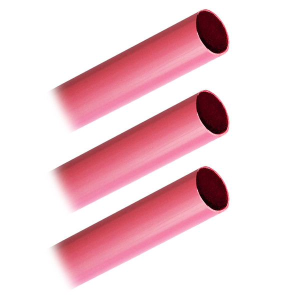 Pacer Heavy Wall Red Heat Shrink Tubing for Battery Cables - 3/4 inch x 12 inches, Pack of 3