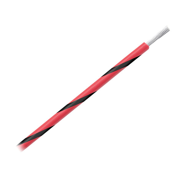 Pacer 14 AWG Gauge Striped Marine Wire 500' Spool - Red with Black Stripe