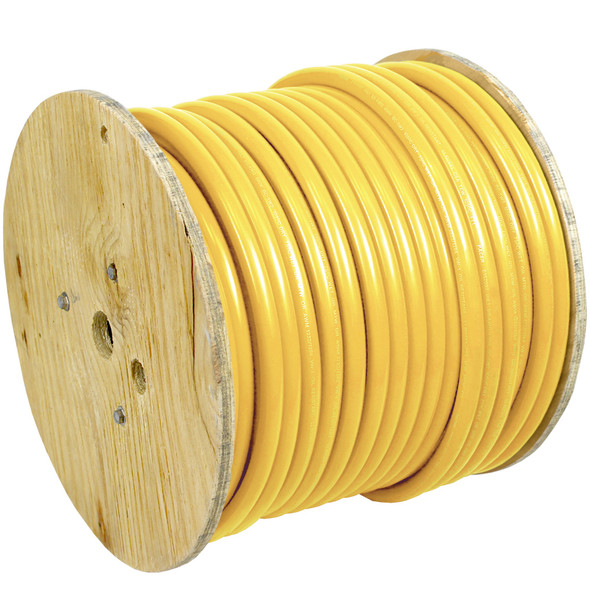 Pacer Yellow 4 AWG Marine Battery Cable - 250 Feet, Tinned Copper, Flexible & Durable