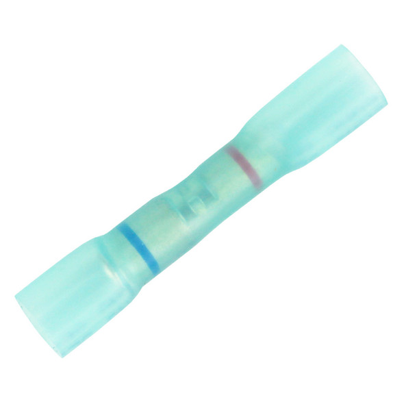 Pacer TBSDE14-18-100 Step-Down Butt Splices with Blue Heat Shrink (22-18 AWG to 16-14 AWG) – Pack of 100