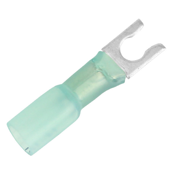 Pacer 16-14 AWG Heat Shrink Spade Terminal with #10 Stud Size - 100 Pack
