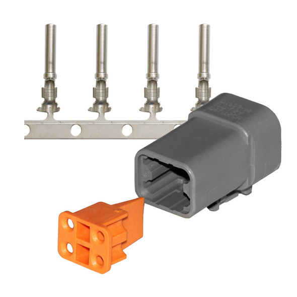 Pacer DTP Deutsch Plug Repair Kit - 14-12 AWG, 4-Position, Model TDTP06F-4RS