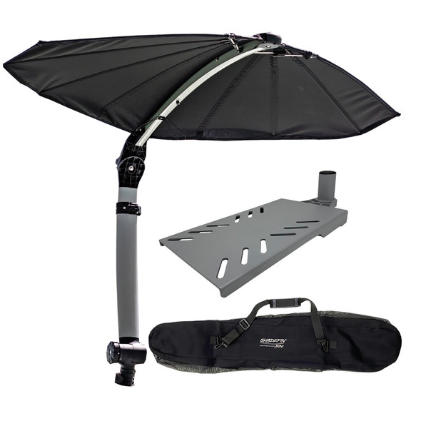 TACO Marine ShadeFin Mini with Black Fabric and Swivel Seat Mount Kit