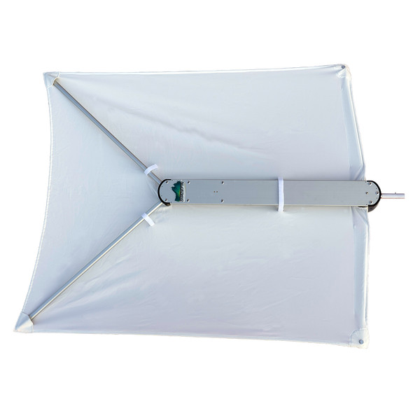 TACO Marine ShadeFin with White Fabric and Case – Portable Sun Shade for Boats